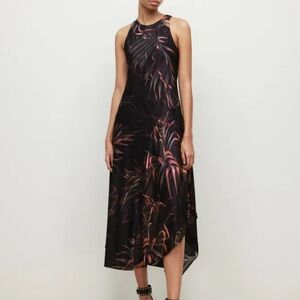 NWT! Juni Lunar Allsaints Elegant Black and Pink Sleeveless Dress